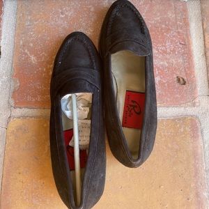 Phyllis Poland black suede loafer …